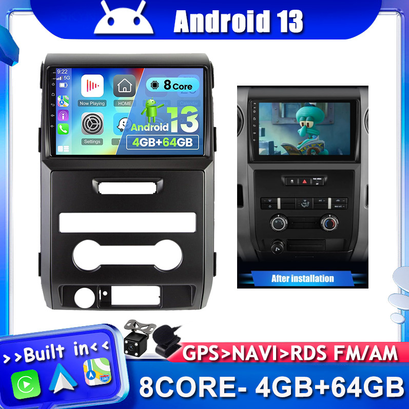 For Ford F-150 F150 2009-2014 Apple Carplay Android 13 Car Stereo Radio GPS NAVI