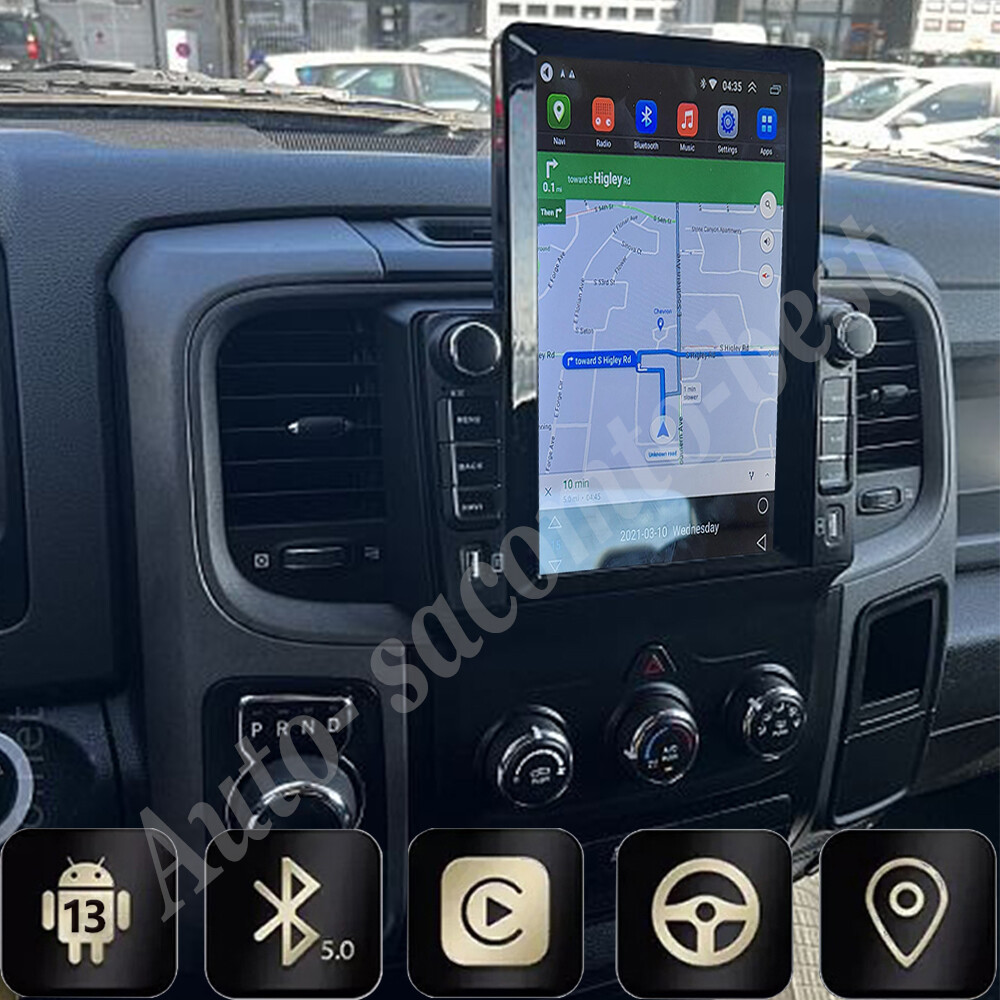 For 2016-2024 Ram Tradesman Warlock Apple CarPlay Radio Android 13 GPS FM Stereo
