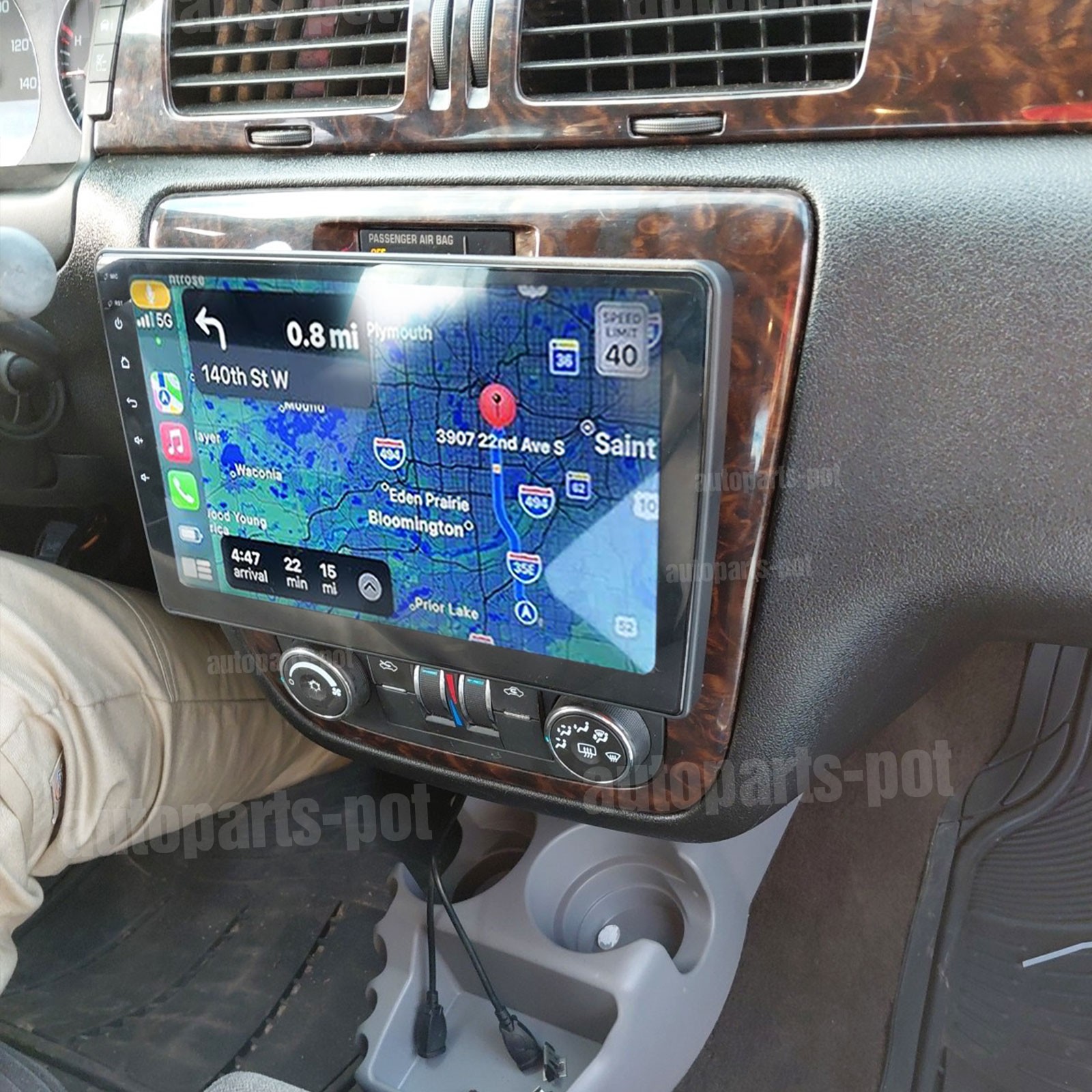 10” Wifi Carplay Radio Android 13 For 2006-2013 Chevrolet Impala GPS Head Units