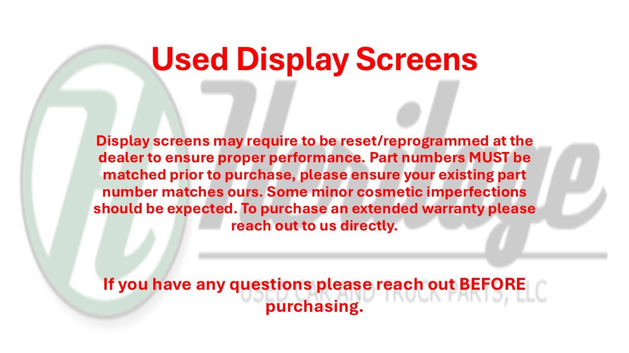 2018 Jagur F-Pace OEM 8” Screen with Controls Dash Mounted FK72-19C299-AC