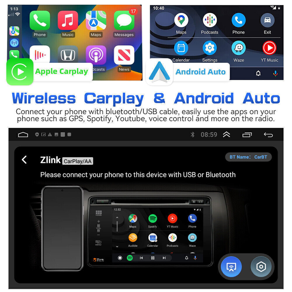 10.1″ Carplay For Cadillac Escalade 2003-2006 Android 15 Car Radio GPS Stereo