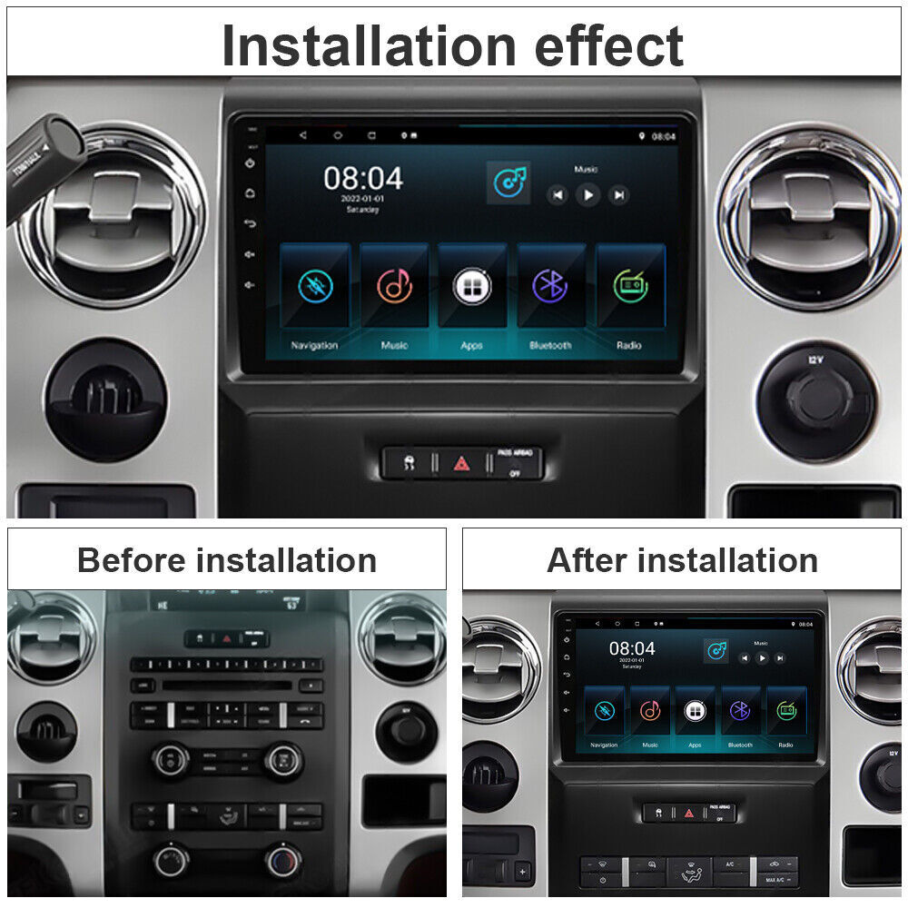 For 2009-2012 Ford F-150 Apple Carplay F150 Radio Android 12.0 GPS Navi WiFi RDS