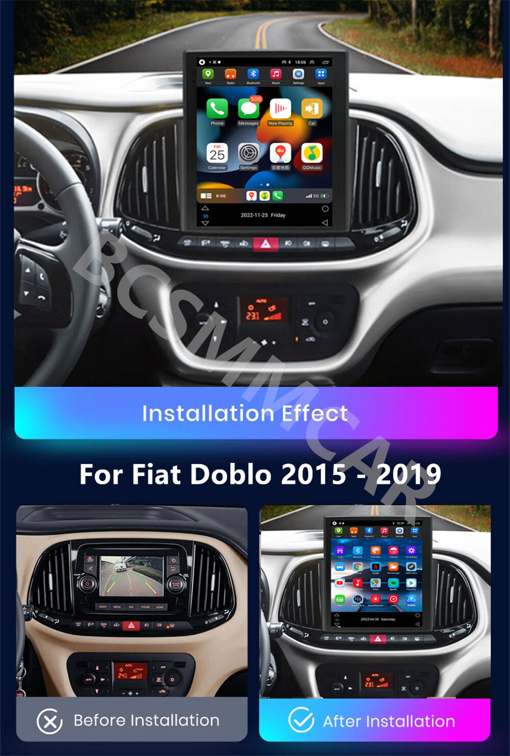 Bluetooth Car Stereo Radio MP5 Player Touch Screen FM WiFi GPS Navi Mirror Link