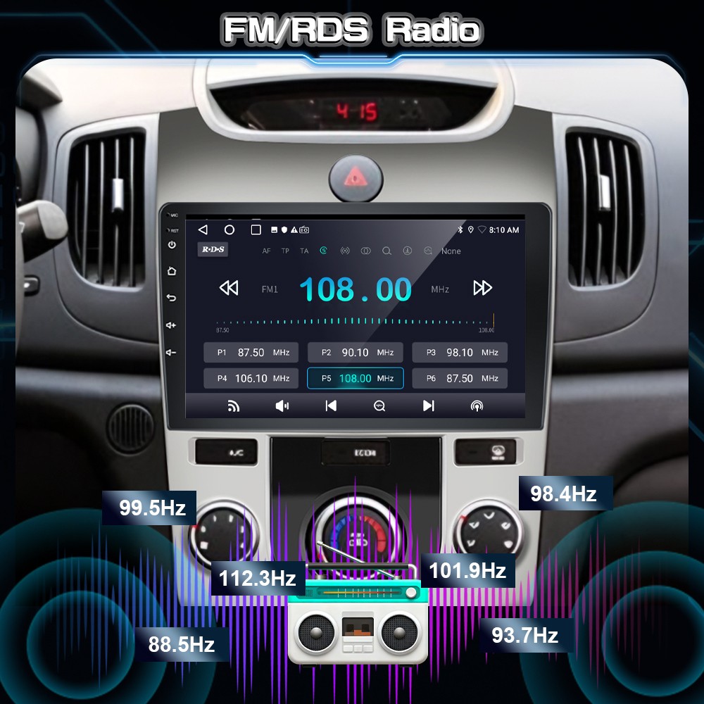 64GB For KIA Forte 2010-2013 Car Stereo Radio Android 15 GPS Navi WIFI BT FM RDS