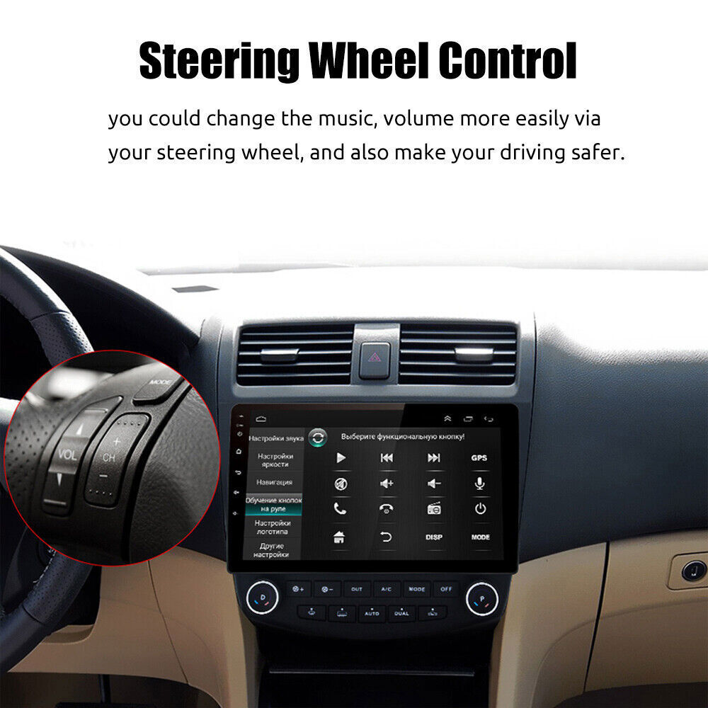4+64GB Android 15 Car GPS Stereo Radio For Honda Accord 2003 2004 2005 2006 2007