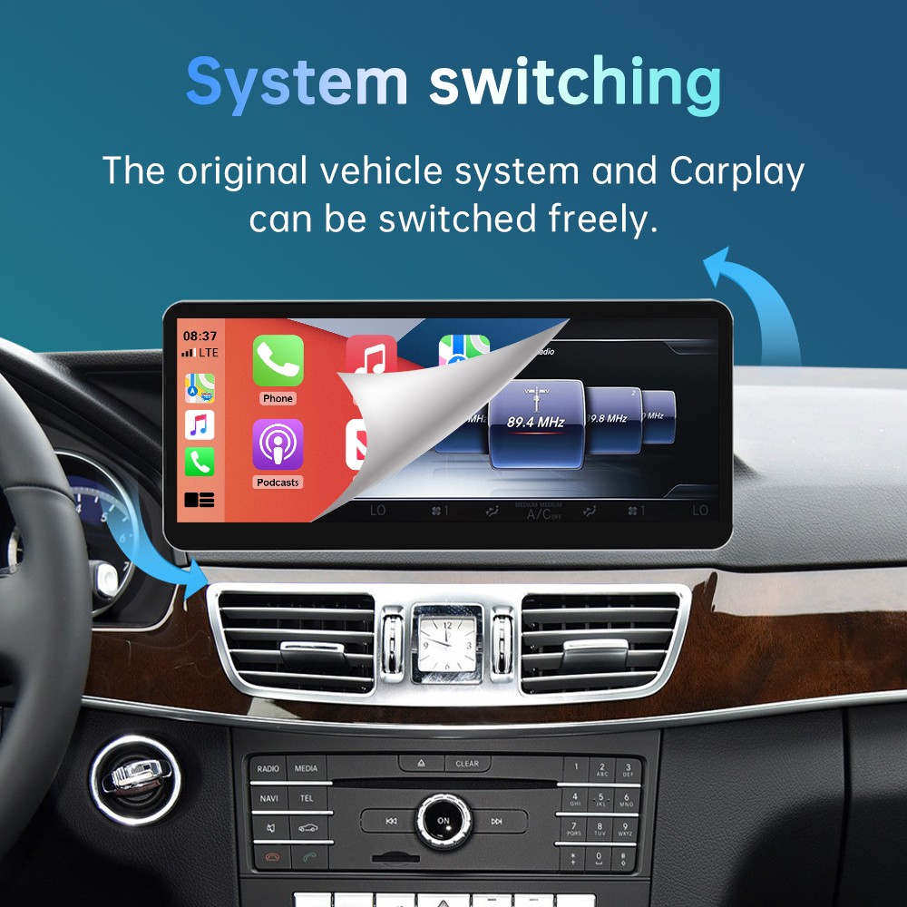 Ultra-thin 12.3”Wireless Carplay Touchscreen For Benz E Class W212 2009-2016