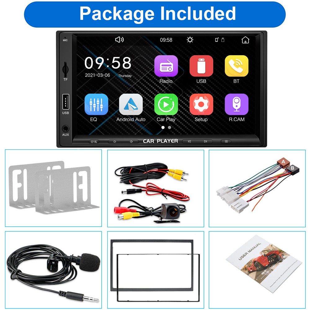 Carplay Android 15 Car Stereo GPS Radio FM For Toyota Tacoma 4Runner 1990-2004