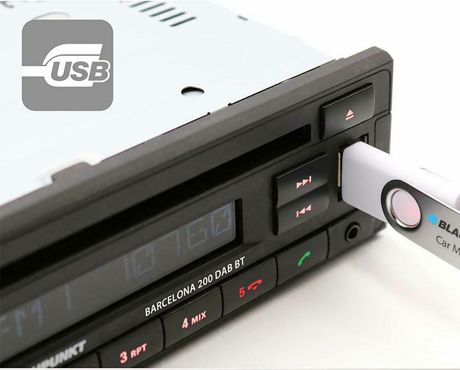 Blaupunkt Barcelona 200 DAB BT car radio stereo CD Bluetooth MP3 AUX iPhone HTC