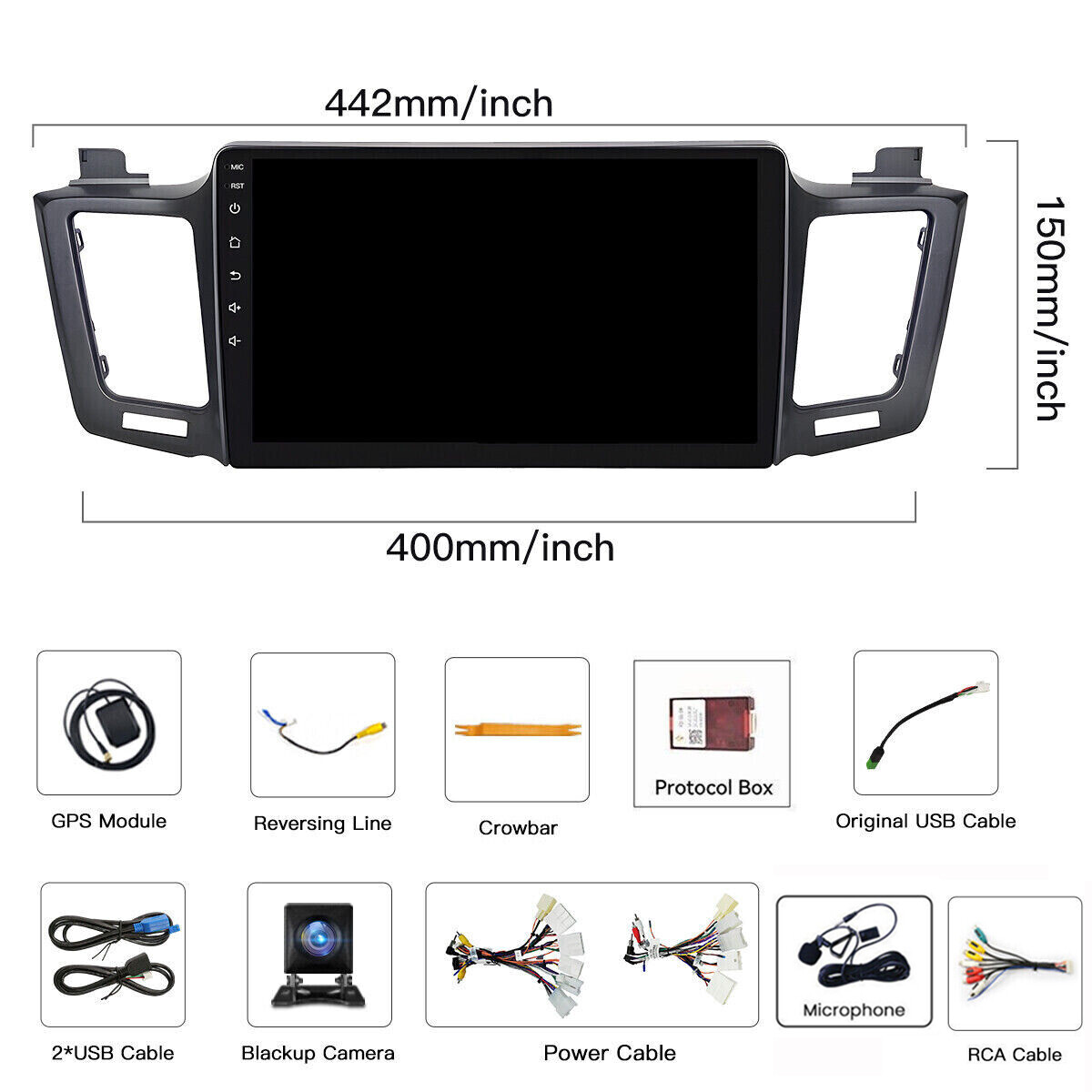 For 2013-2018 Toyota RAV4 Apple Carplay Car Stereo Radio GPS Android 13 4+64GB