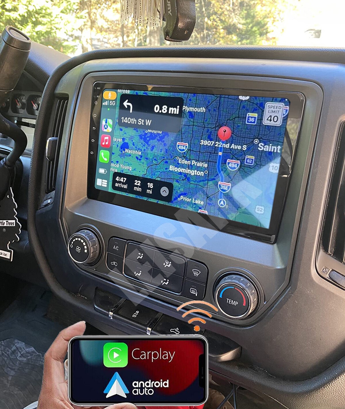 Android 13.0 Navi WIFI CarPlay Radio DSP For 2014-2018 Chevy Chevrolet Silverado