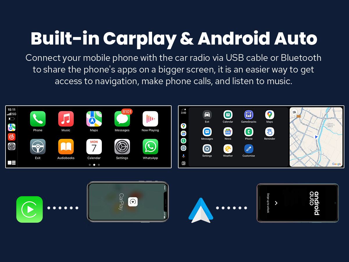 JOYING 12.3″ 1920*720P Single Din Android 12 Universal Car Radio Headunit 8 Core