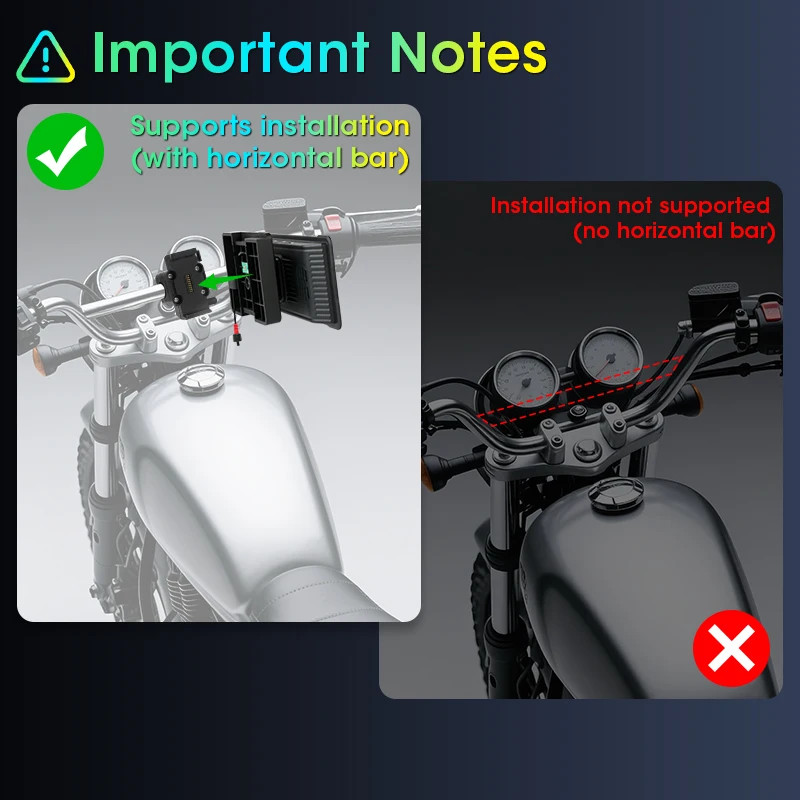 Janstie New Motorcycle CarPlayGPS Portable Digital Moto Dashboard Display Screen