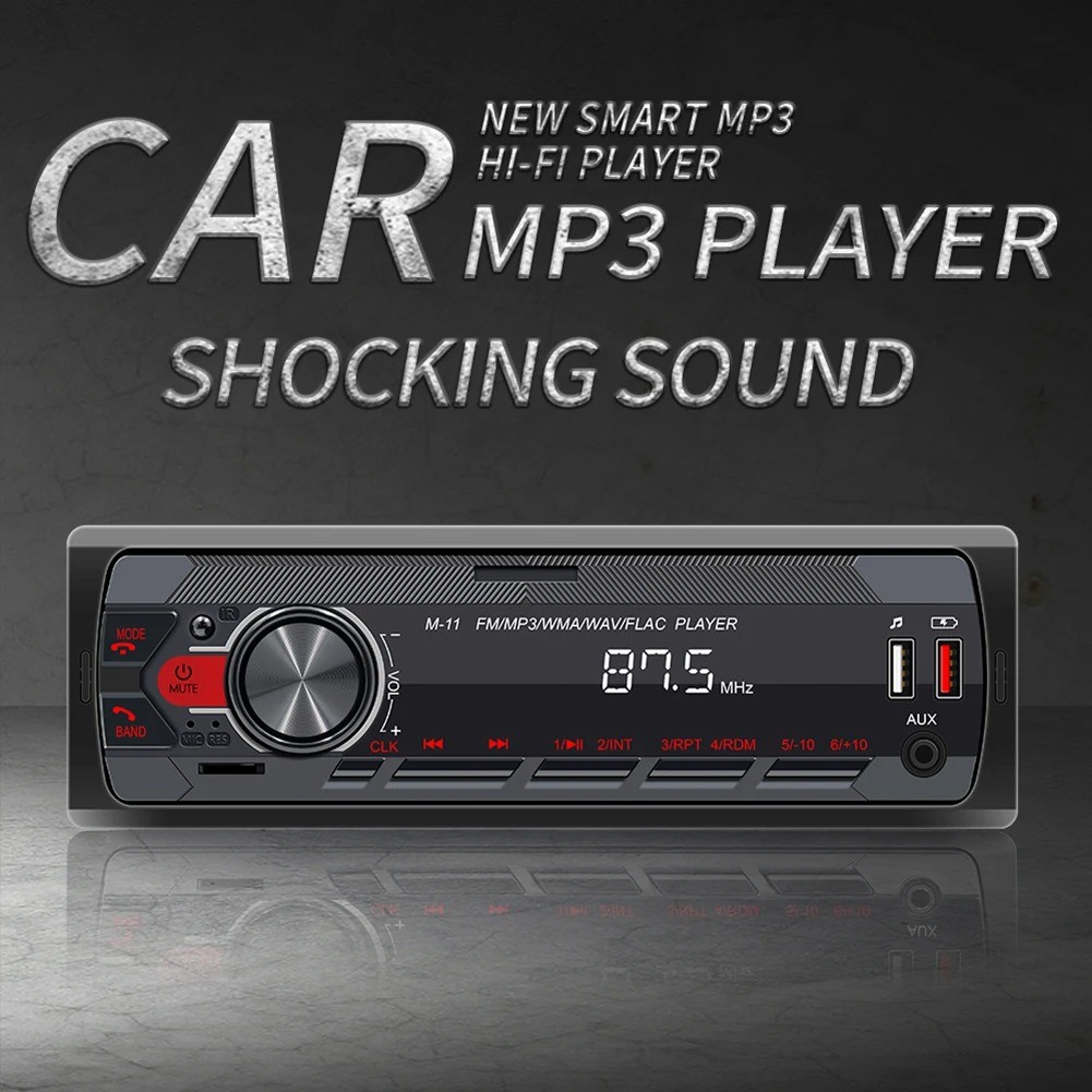 45W 1 Din Car Radio Audio Stereo MP3 Player Bluetooth USB/AUX/FM