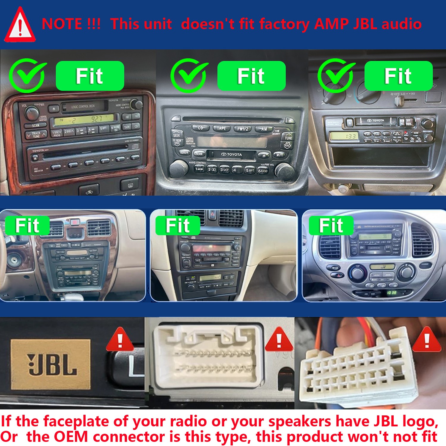 Carplay Android 15 Car Stereo GPS Radio FM For Toyota Tacoma 4Runner 1990-2004