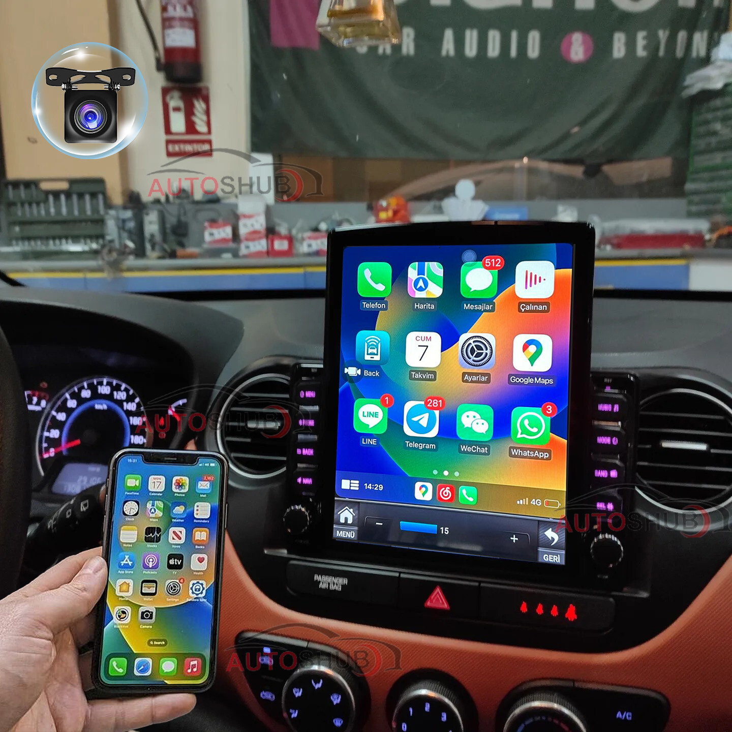 4+64G Android 14 For 2014-2019 Hyundai Grand i10 Car Stereo Radio Carplay Navi