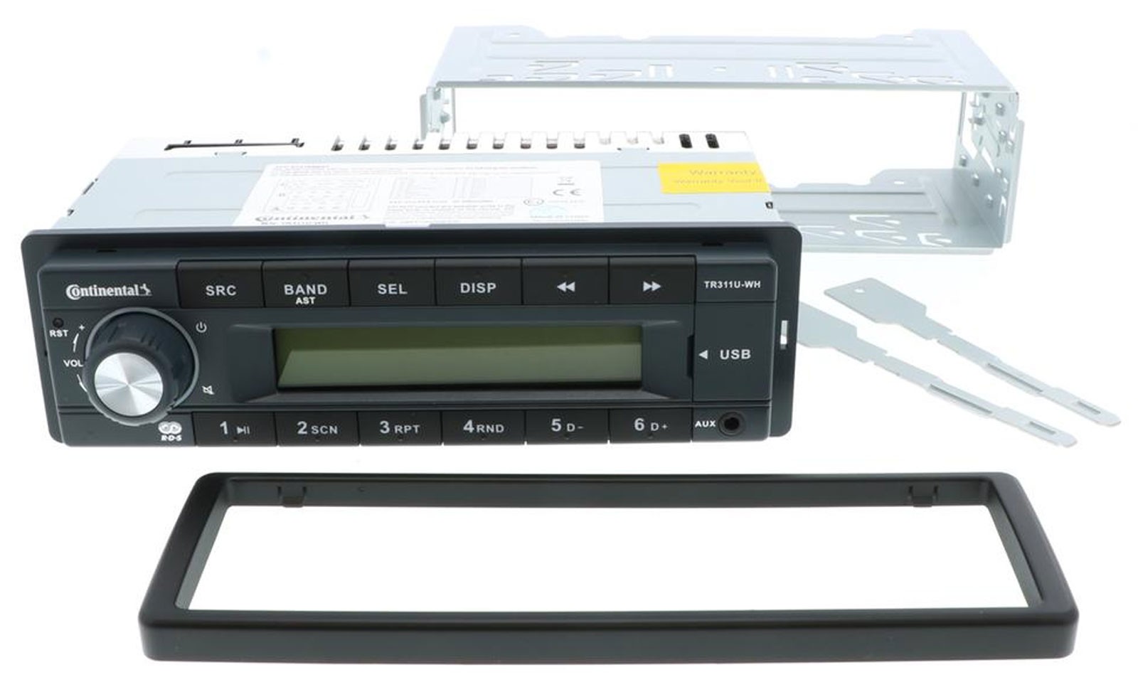 Continental USB MP3 AUX 1DIN Car Stereo for Lancia Y from 12 Gloss Black
