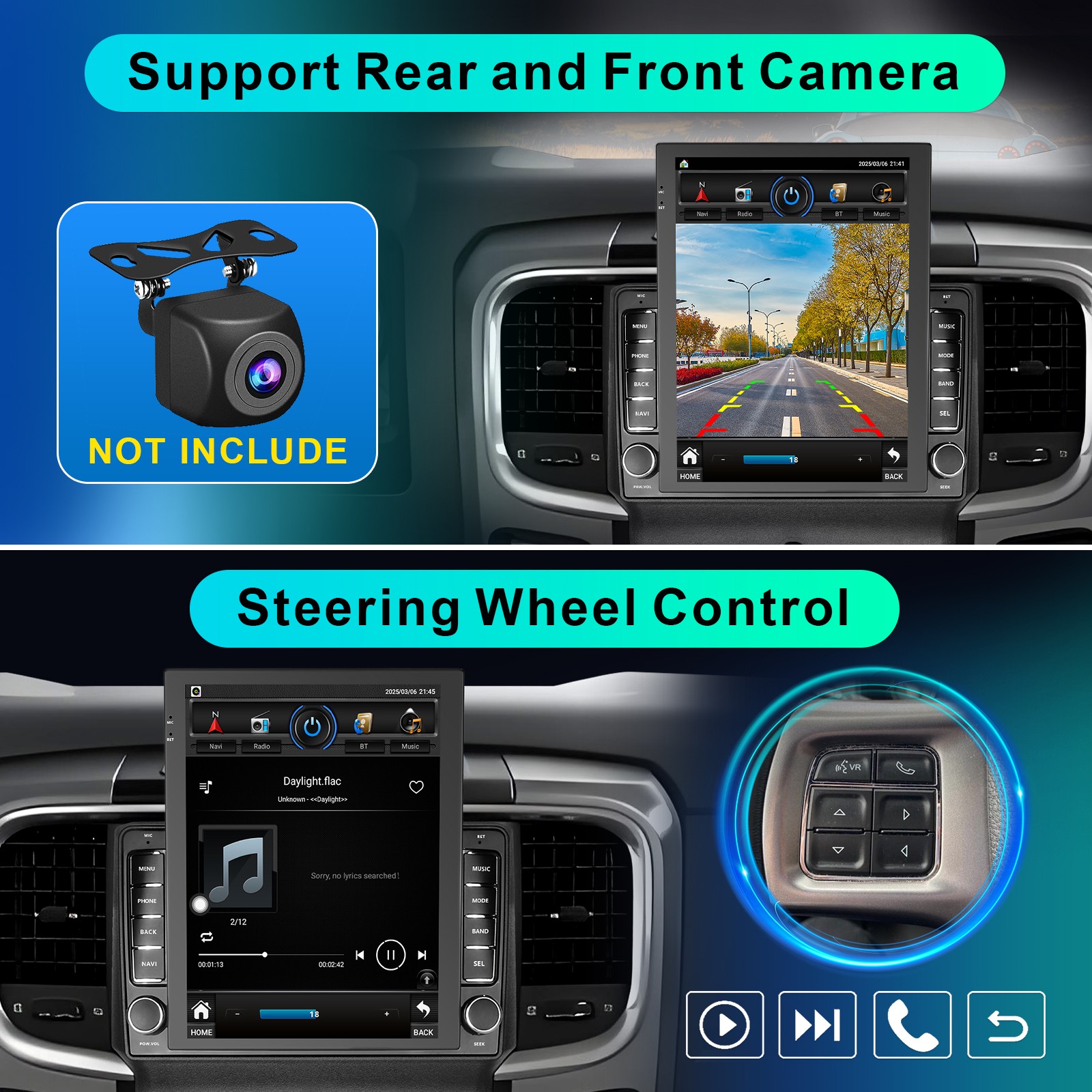 9.7″ Stereo CarPlay 2+32GB for Dodge Ram 2013-2018 GPS Radio Navigator WiFi BT