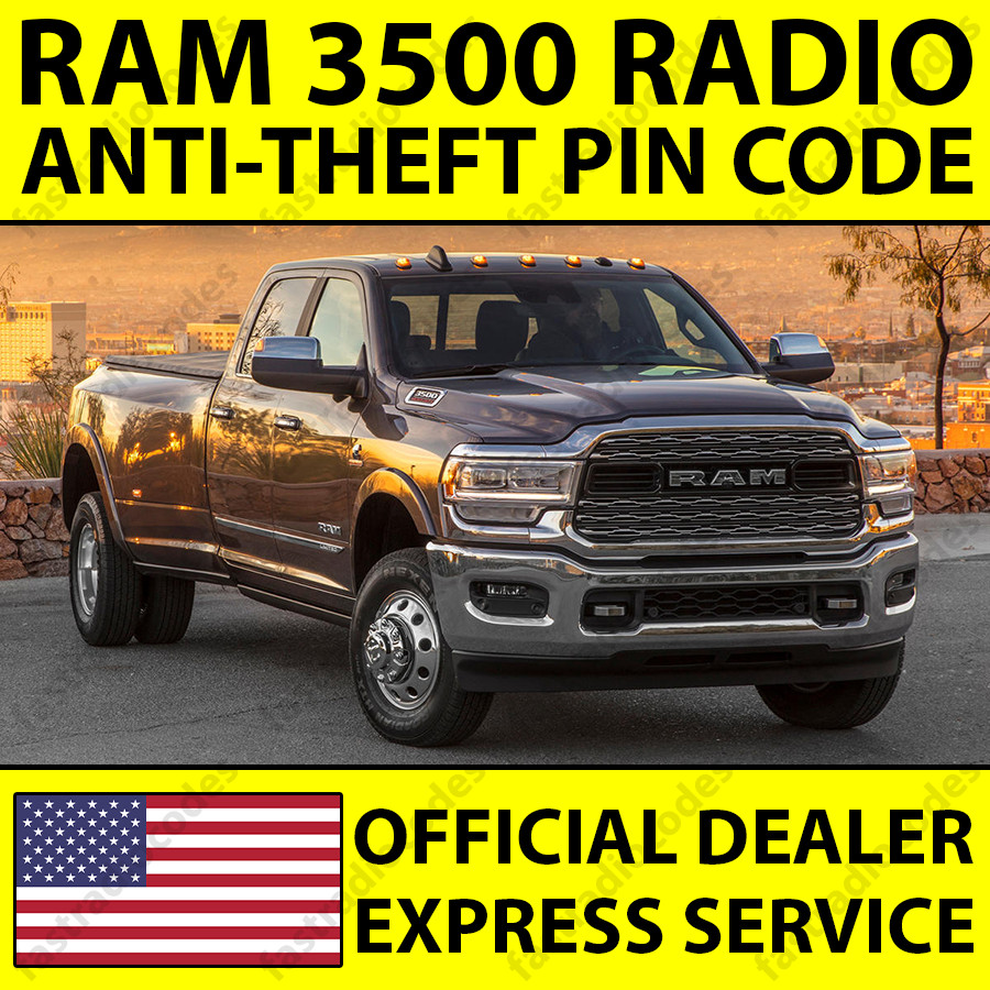 ✅RAM 3500 CAR RADIO ANTI-THEFT UNLOCKING PIN CODE FOR ALL MODELS✅