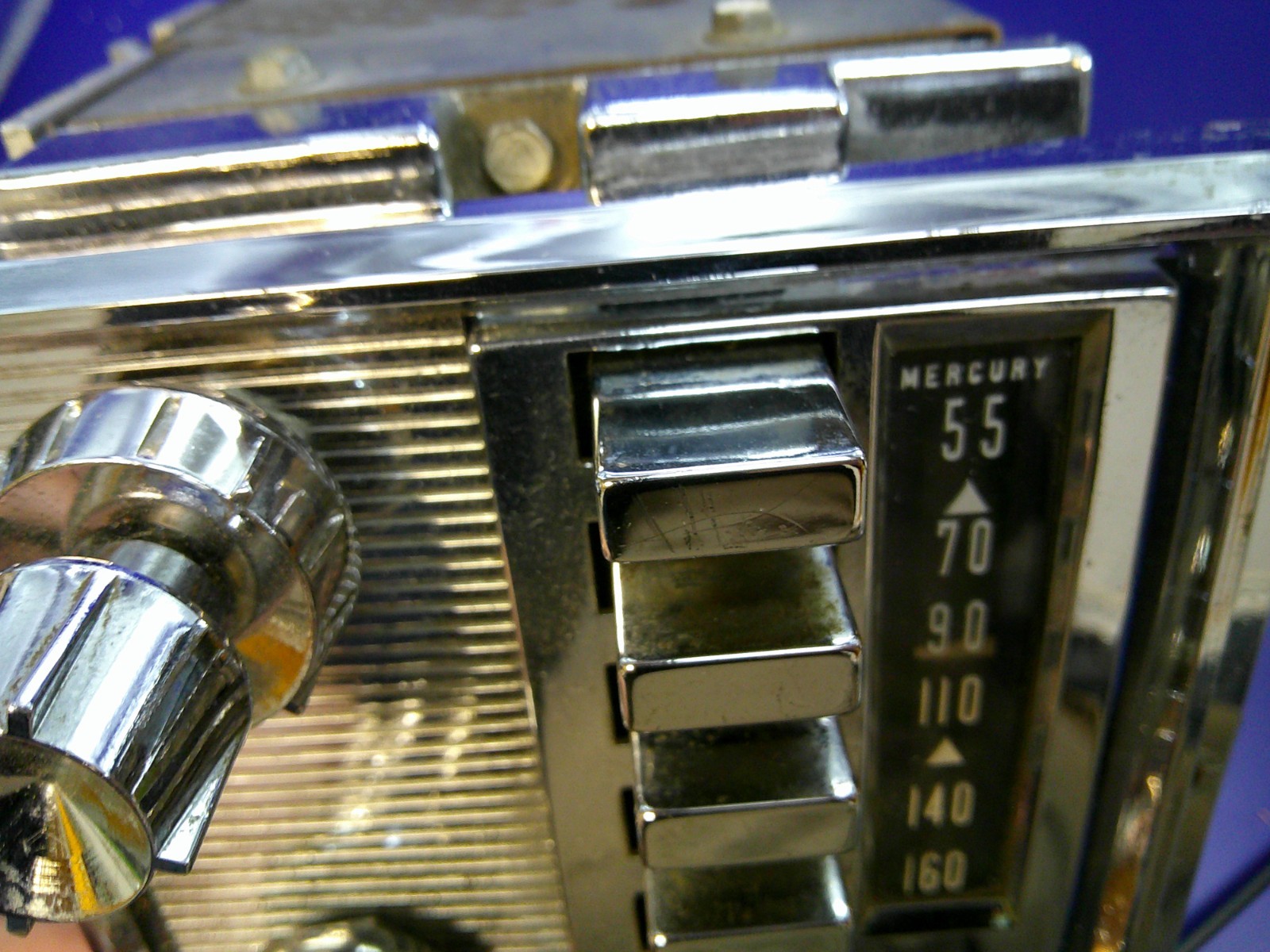 1959 Mercury factory original OEM radio (not tested) clean chrome
