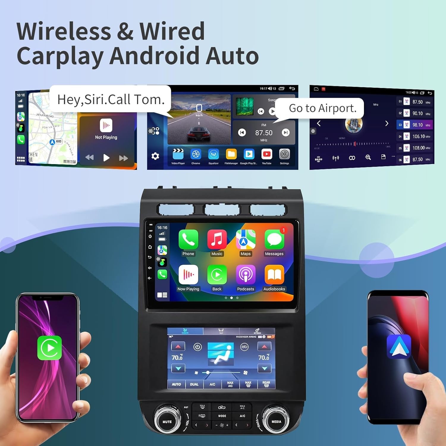 Radio for Ford F150 Car Radio 2015 – 2021 8 Core CPU + 4G RAM + 64GB ROM
