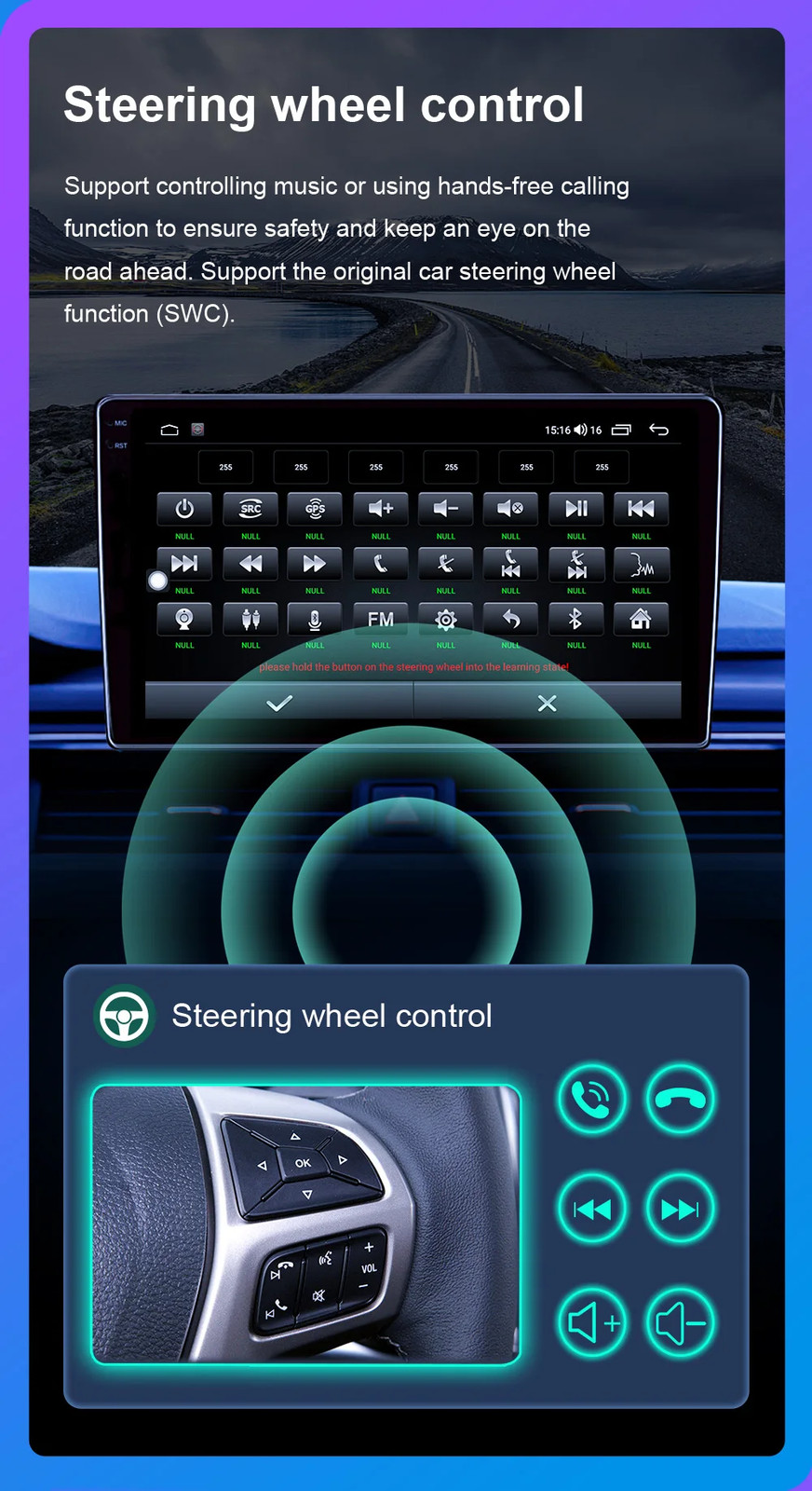 For Ford Figo 2015-2018 Stereo Carplay Car Radio Android GPS Multimedia Screen