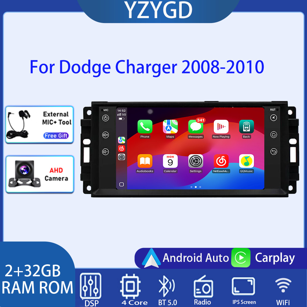 Android GPS Carplay For Dodge Charger 2008-2010 Car Radio Multimedia Video Navi