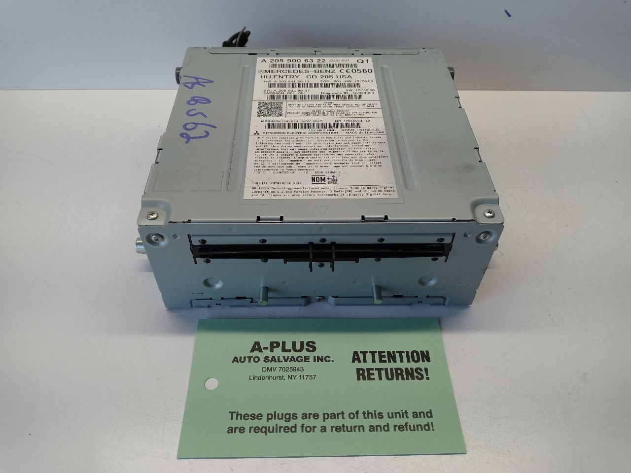 2016 Mercedes C300 OEM Radio Receiver Unit A2059006322 Fits 2016