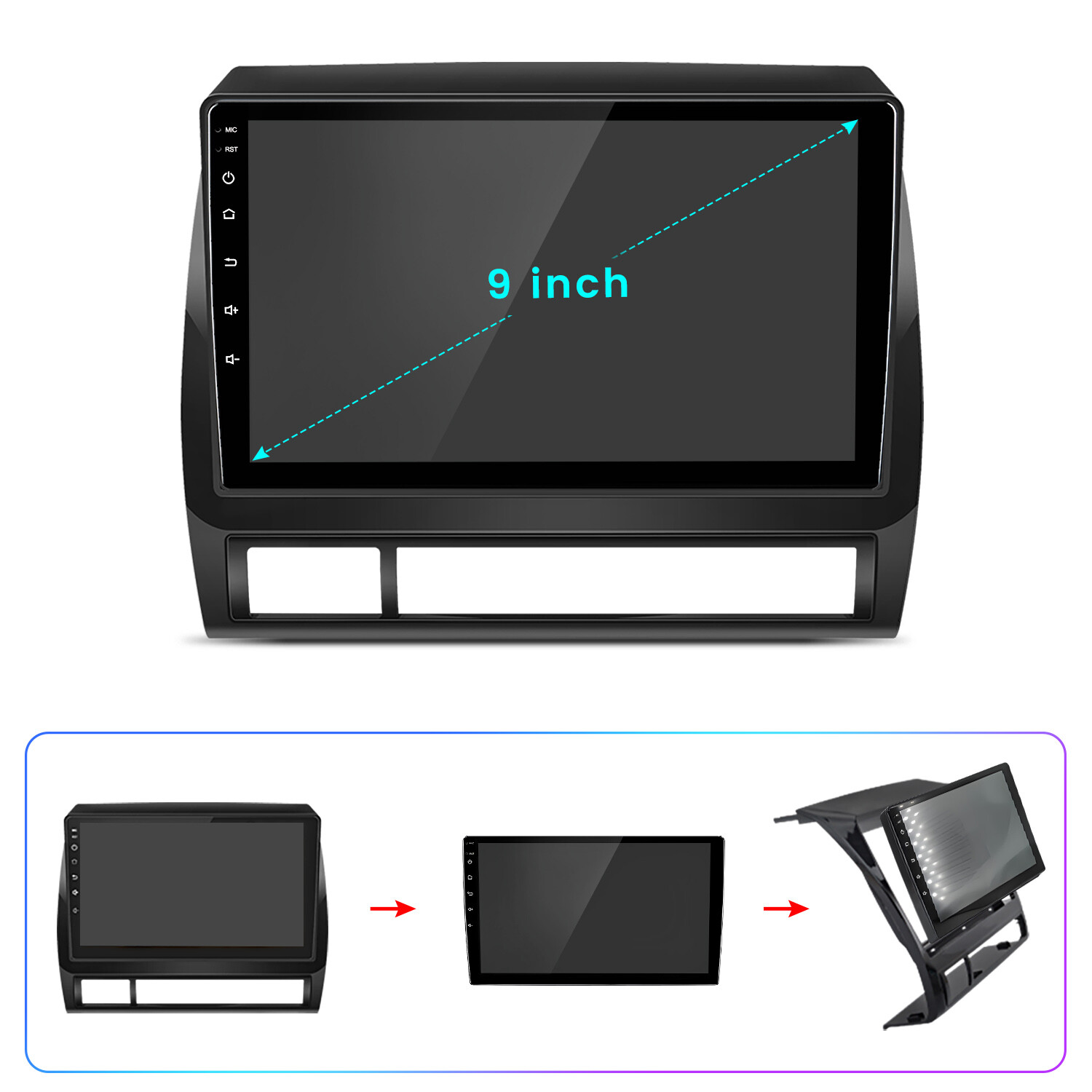 8Core 4+64GB Android 13 Carplay Stereo Radio GPS 4G For Toyota Tacoma 2005-2015