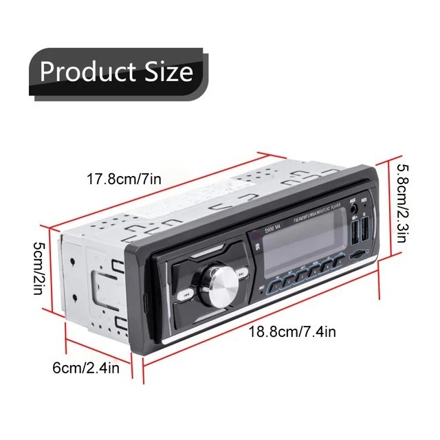 1 Din Car Radio MP3 Player Classic Car Retro Audio Stereo Support FM AUX EQ USB