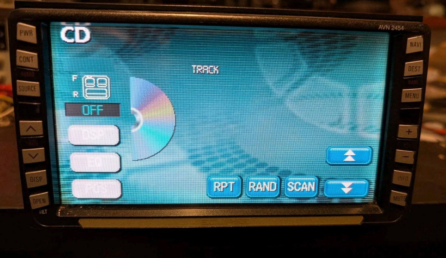 FUJITSU Eclipse TOUCHSCREEN CAR RADIO CD DVD NAV AVN 2454 6.5˝ Tilt – Has Issues