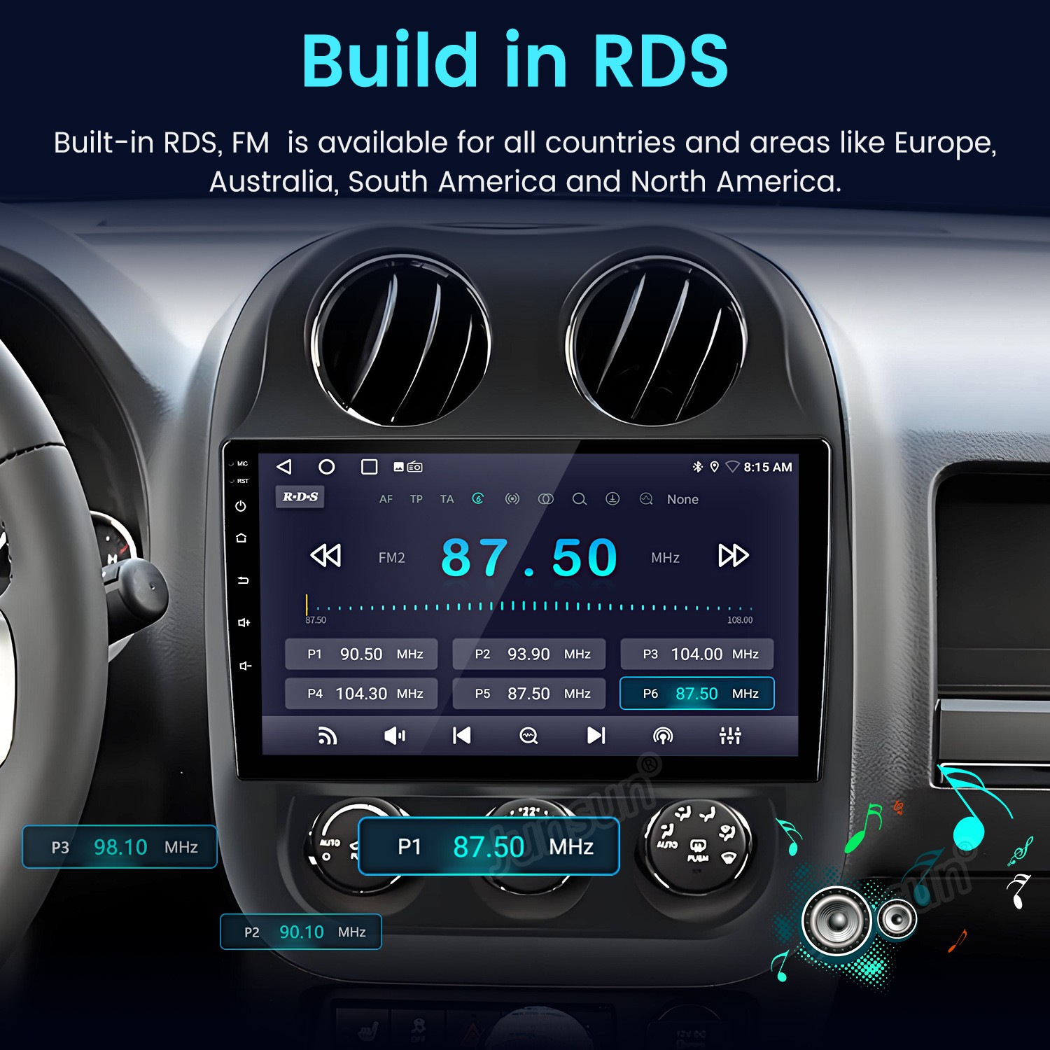 For Jeep Patriot Compass 09-16 Car Radio GPS Navi 8Core 6+128G Carplay Android15