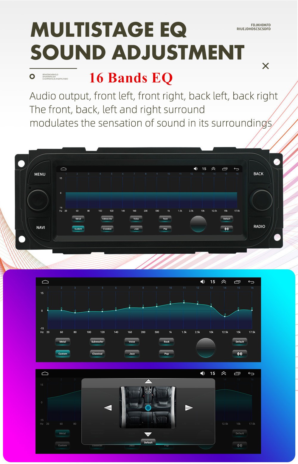 Touch Screen Car Stereo Radio BT FM/RDS Fit For Dodge Dakota Durango 2001-2003