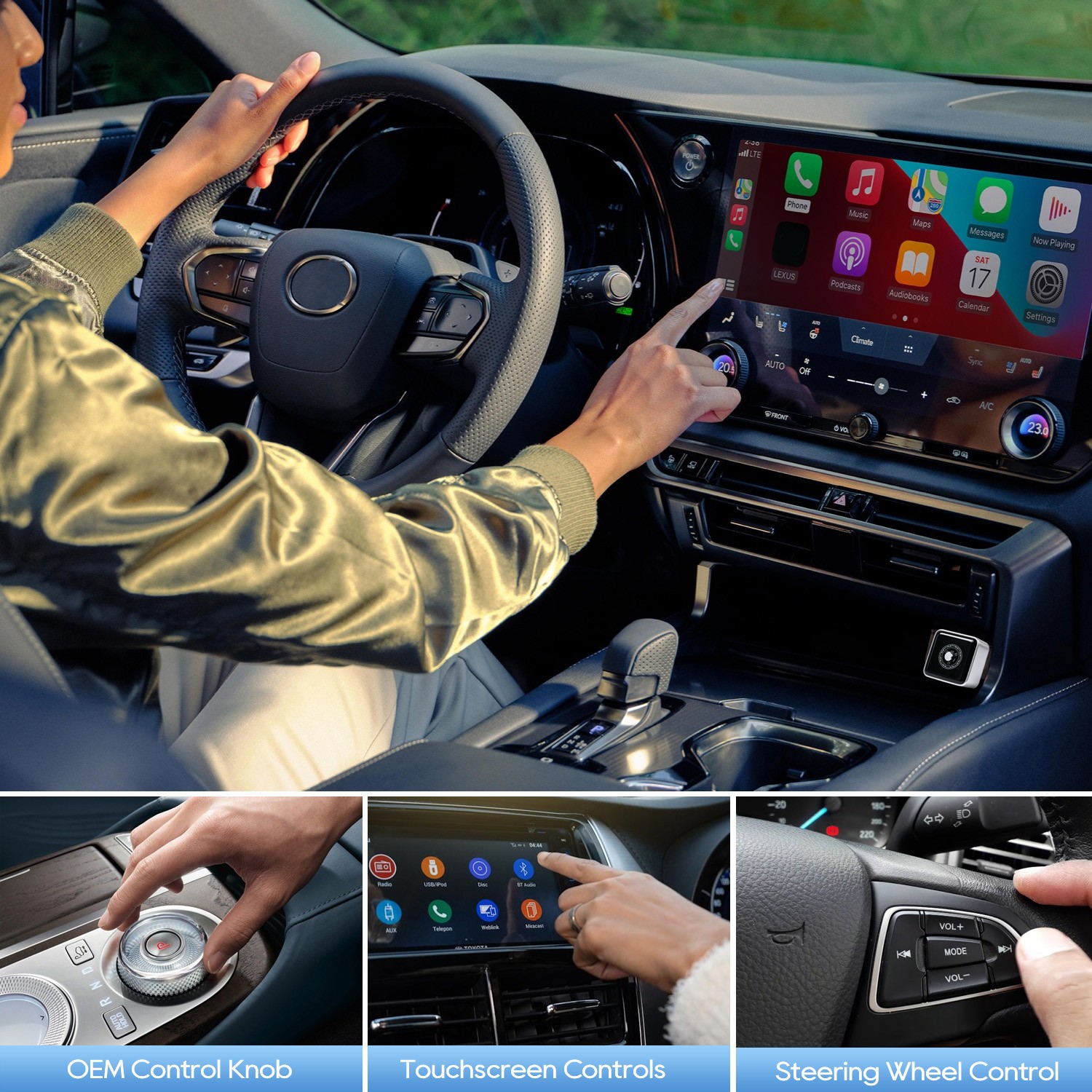 USB Wireless CarPlay & Android Auto Adapter – Fast & Stable,Dual-Band WiFi,BT5.2