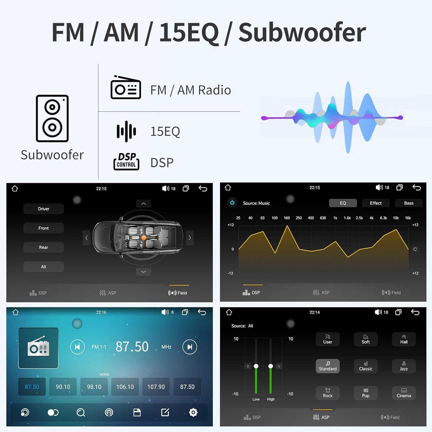 Jeep Renegade 2015-2020 Android 14 Car Stereo 10.1″ Touch Screen Radio w/CarPlay