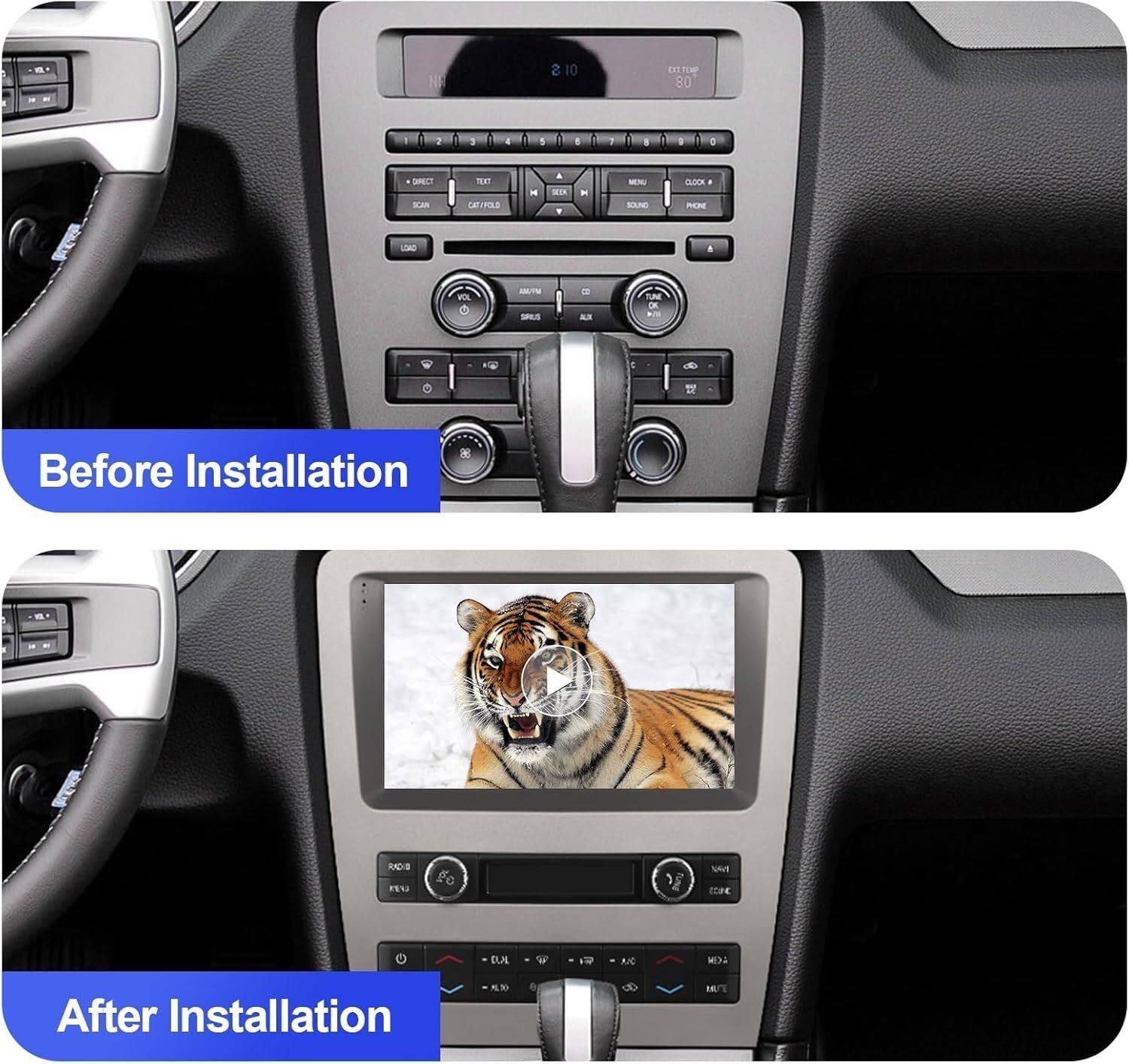 For 2010-2014 Ford Mustang 9″ Android 15 Carplay Car Stereo Radio GPS ISP Screen