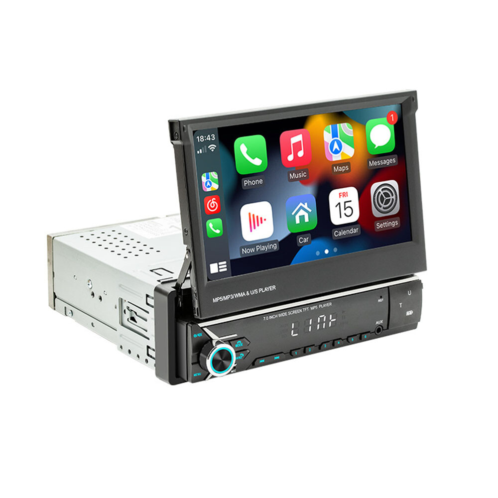 Portable MirrorLink Flip out Autoradio 7 inch Wireless Carplay MP5 MP4 BT Player