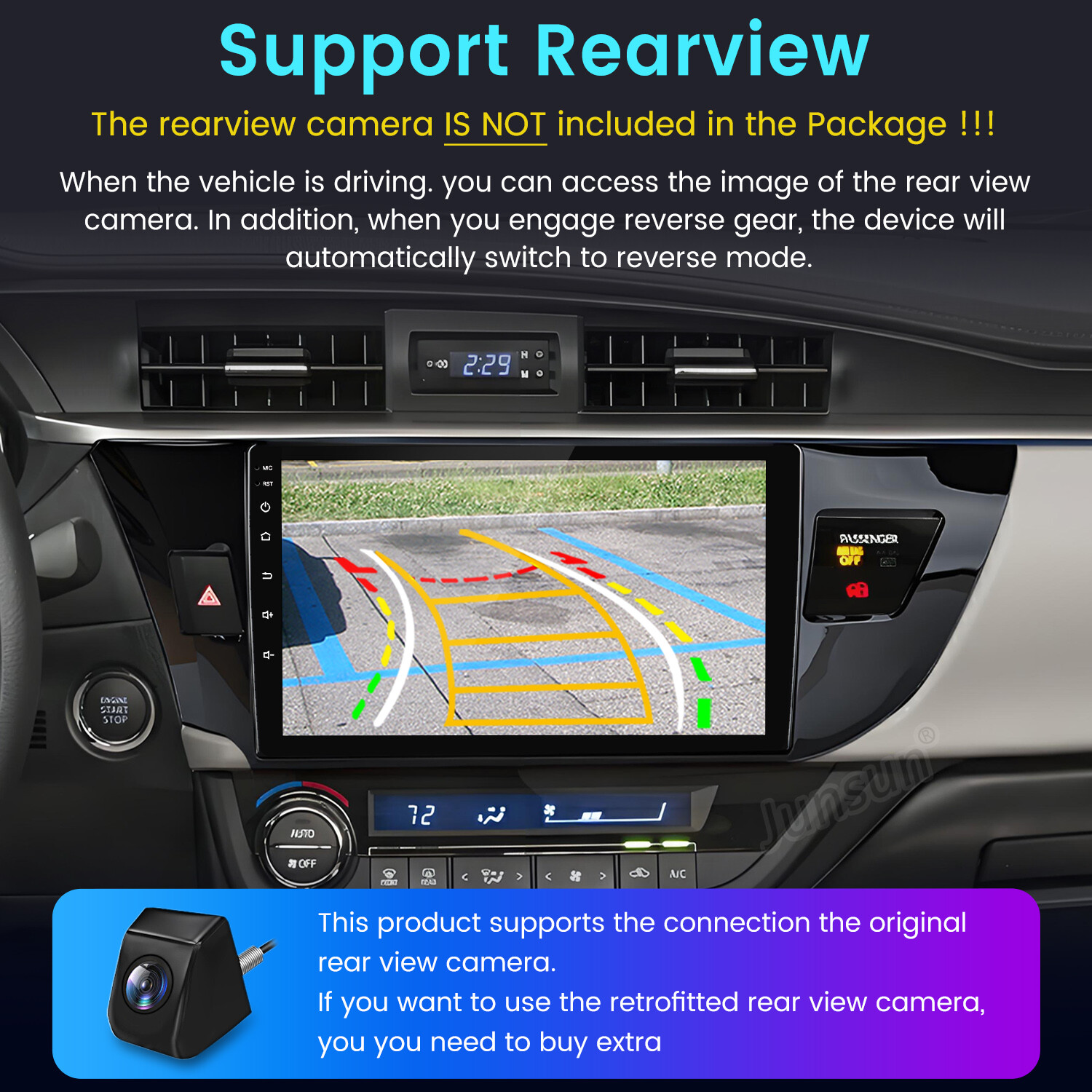 CarPlay 6+128GB Android15 Car Stereo Radio GPS Navi For Toyota Corolla 2014-2016