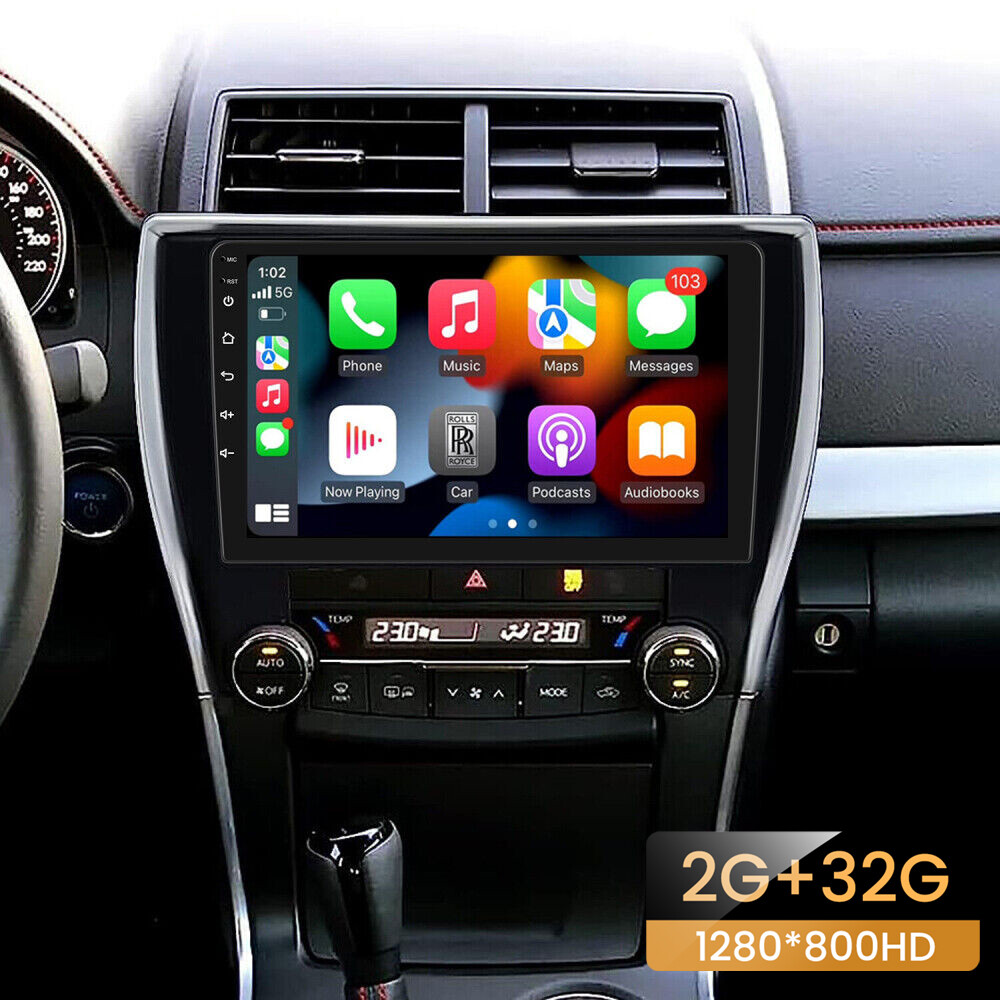 For 2015-2017 Toyota Camry Radio Car Stereo Carplay Android 12 GPS Navigation BT