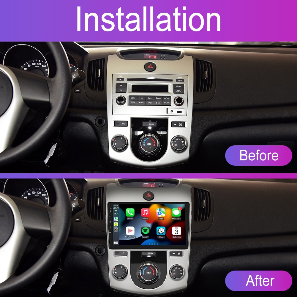 64GB For KIA Forte 2010-2013 Car Stereo Radio Android 15 GPS Navi WIFI BT FM RDS