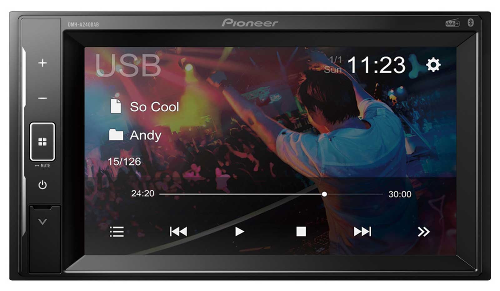 Pioneer DAB Steering Wheel 2DIN Bluetooth USB Car Stereo for Mercedes C W203 00-04 Kit L