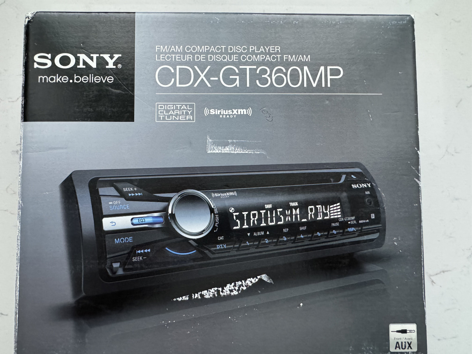 Sony CDX-GT360MP Car Stereo Single Din CD AM FM Radio W/ Box, Remote, Manual