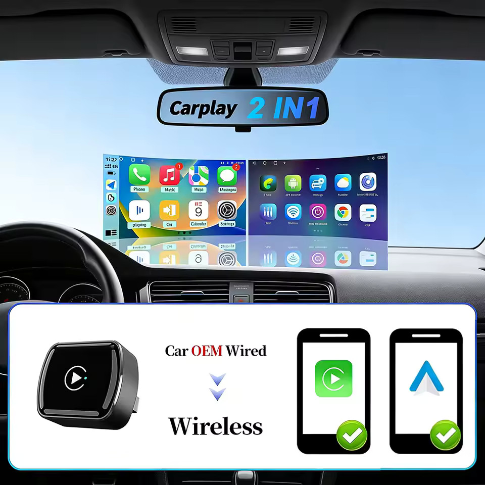 2026 Wireless CarPlay Adapter – Mini Plug & Play for iOS & Android Auto
