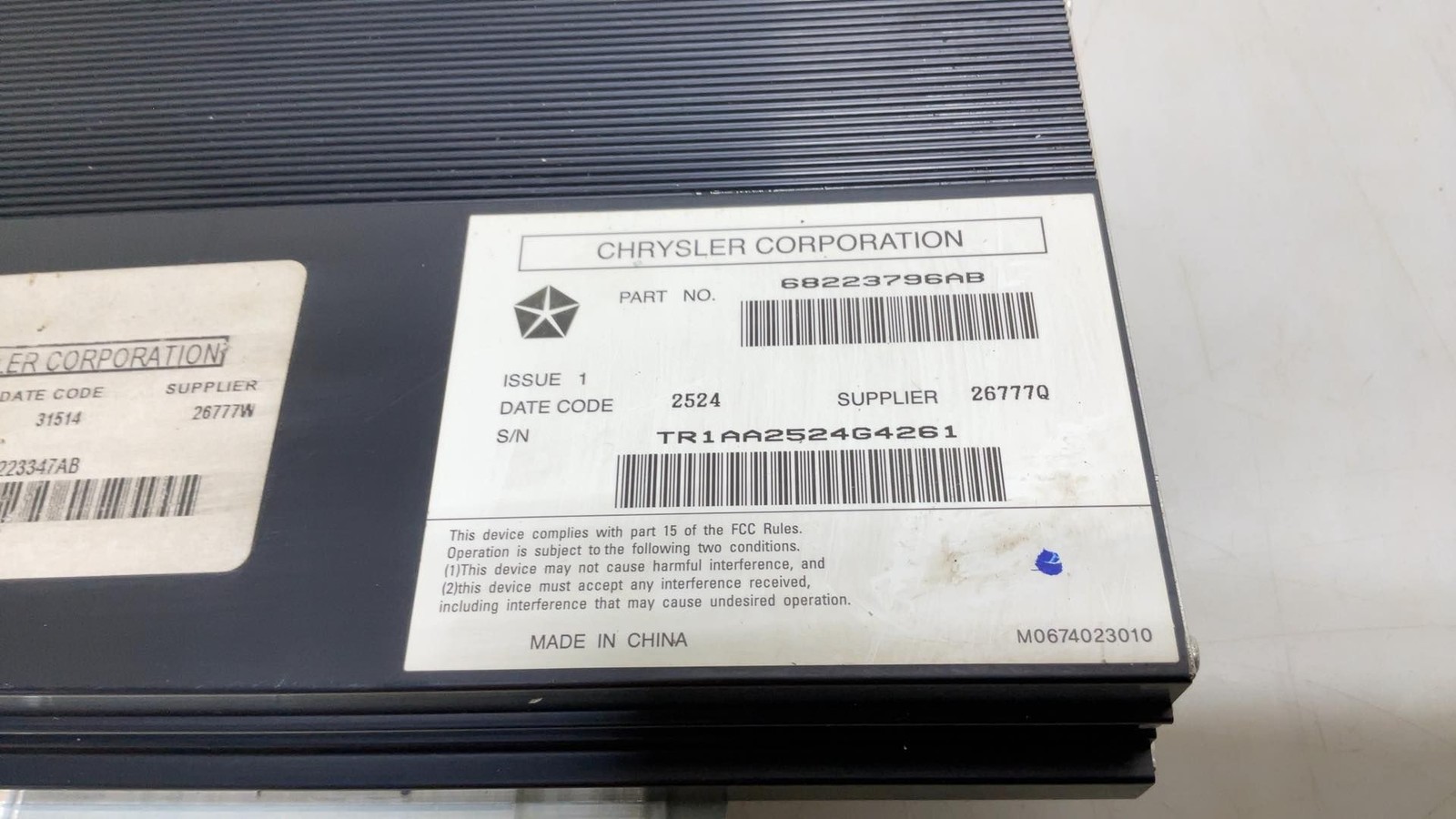 Jeep Wrangler JK OEM Factory Premium Amplifier 68223347AC 2015 2016 2017 167722