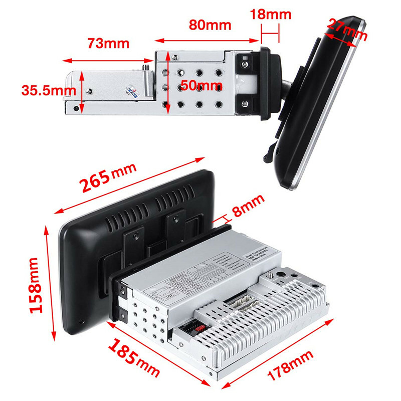 Car 1 DIN 10.1″ Android Touch Screen 1G +16G ROM Stereo Radio GPS Wifi Navigatio