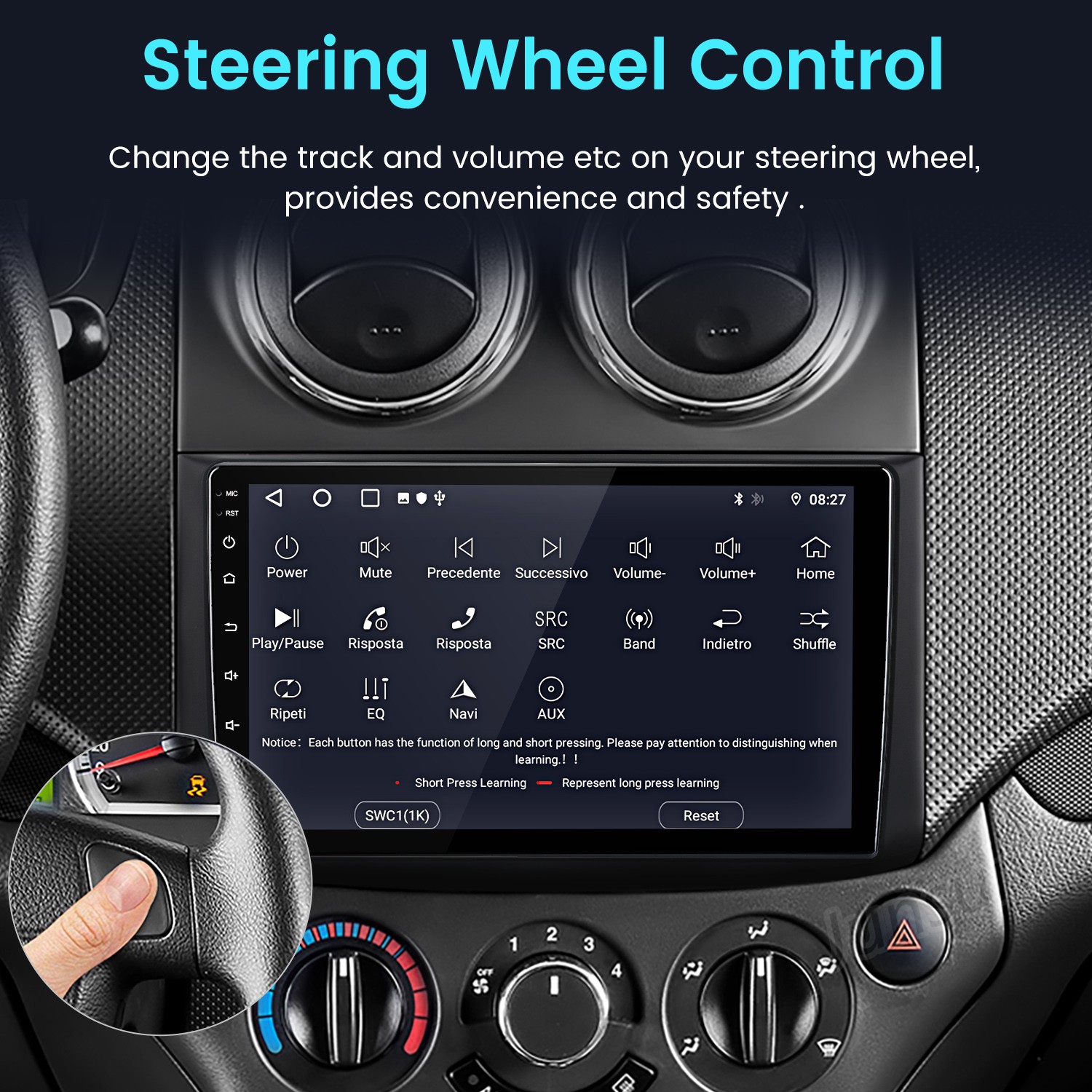 For Chevrolet AVEO 2006-2012 Car Stereo Radio GPS Navi 2+64GB Android 14 Carplay