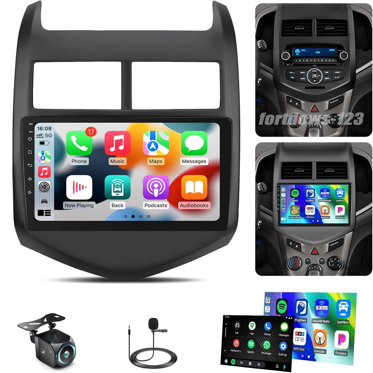 For Chevrolet Aveo Sonic 2012-2016 Car Stereo Radio Android 12 Carplay GPS NAVI