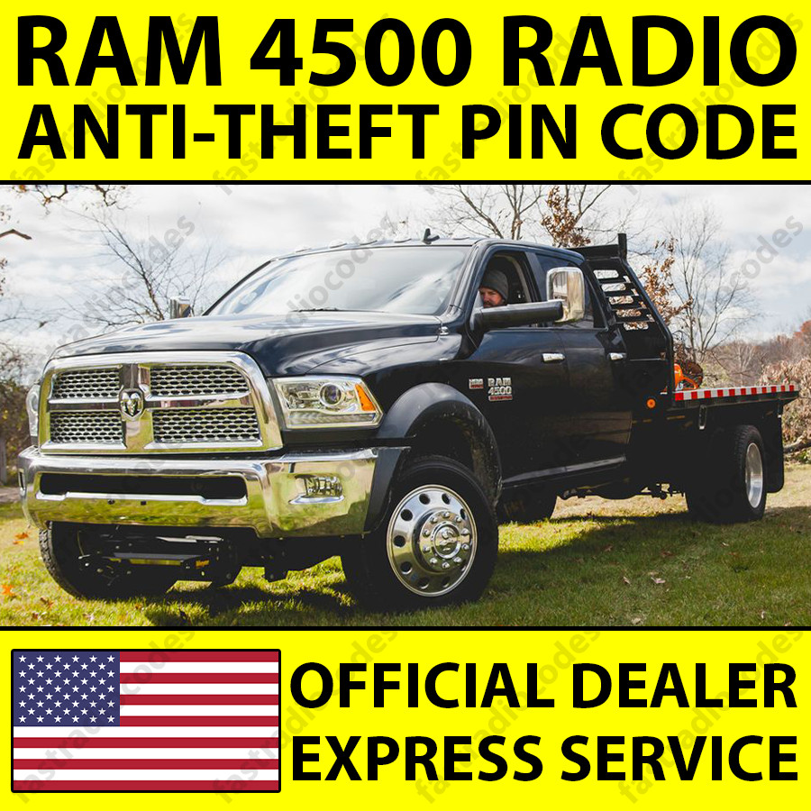 ✅RAM 4500 CAR RADIO ANTI-THEFT UNLOCKING PIN CODE FAST & RELIABLE SERVICE✅