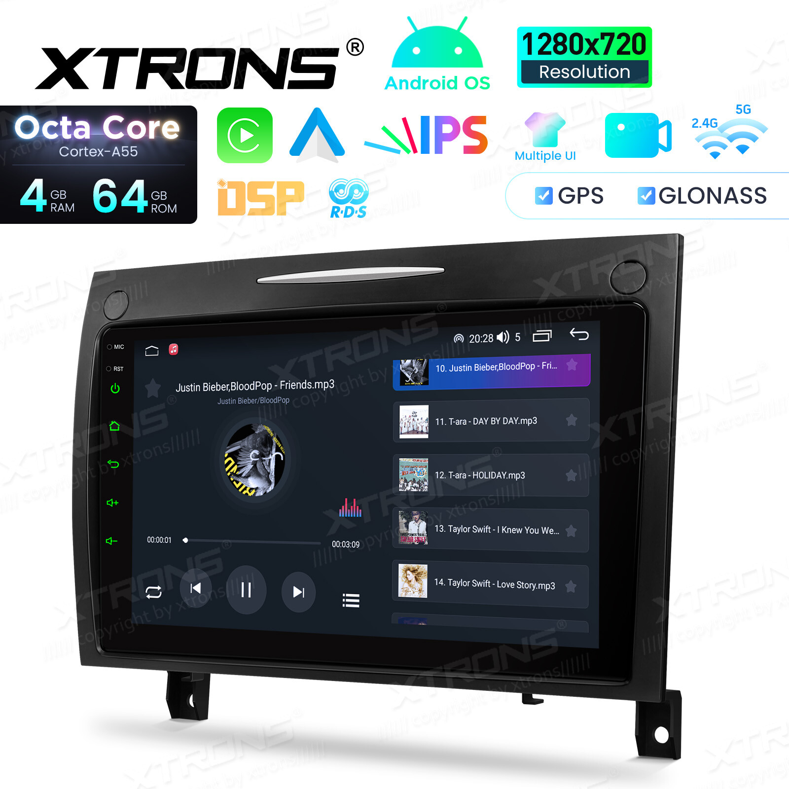 for Mercedes Benz SLK-R171 Android 14 4+64GB Car Radio Stereo GPS Satnav CarPlay