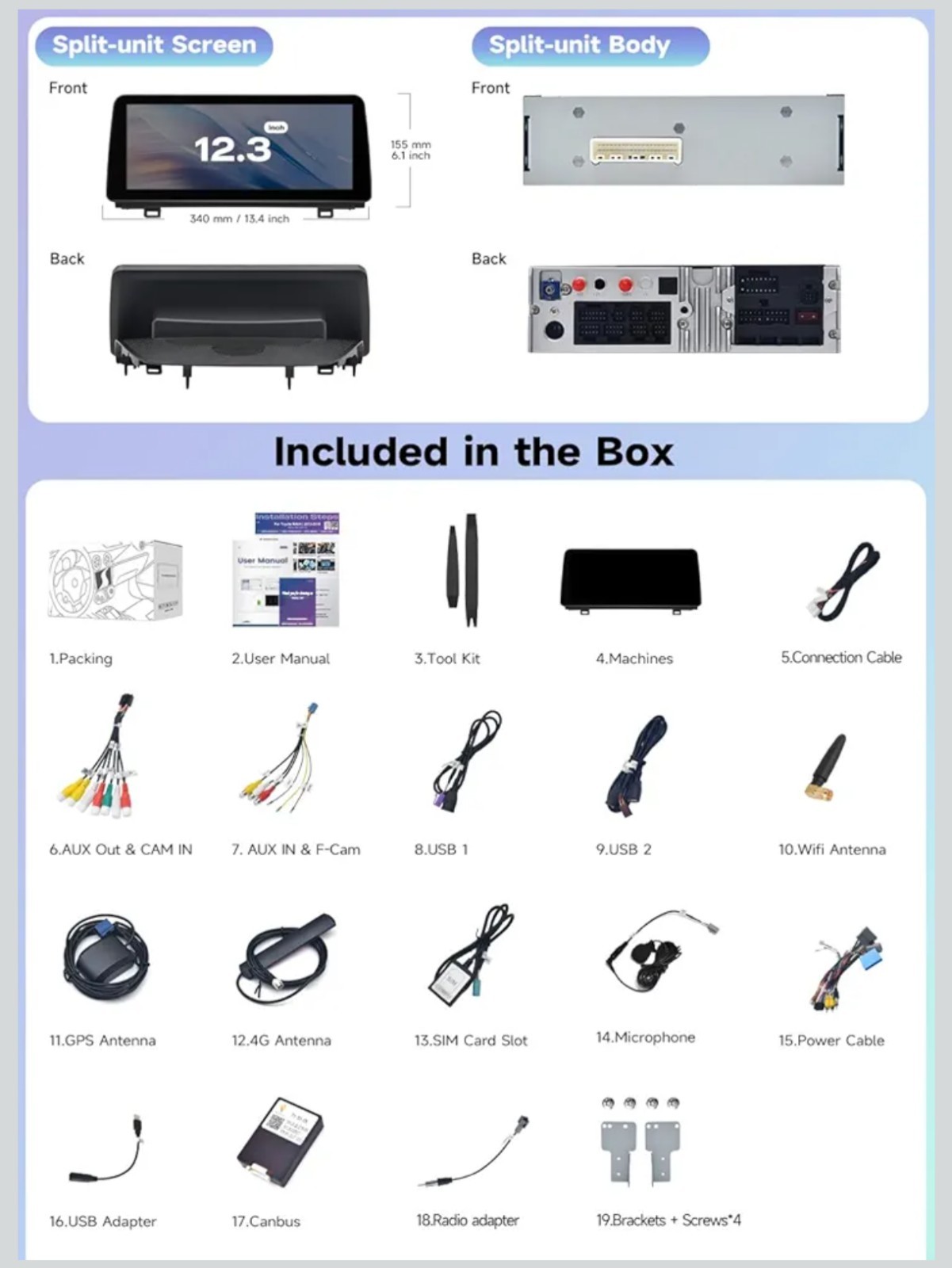 Roadanvi 6G+128GB Android 14 12.3″ Stereo for Honda Accord 2018-2021, 2K Qled TS