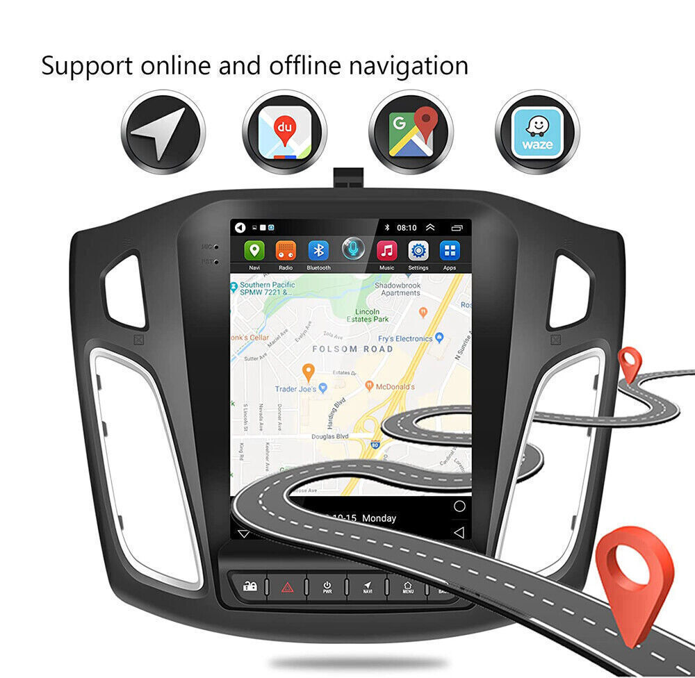 GPS Navi Car Stereo Radio with Six Button IPS Screen For 2012-2018 Ford Focus